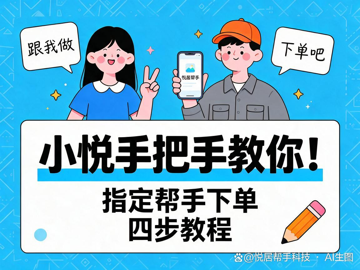 悦居帮手用户(消费者)在悦居帮手指定帮手下单教程